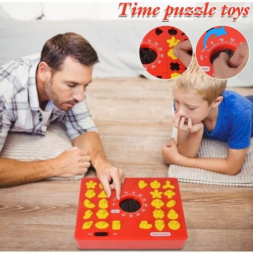 Montessori Baby Toys Time Puzzle Matching Game Children Puzzles Early Education Parent-child Educational Toys Fun Board Game