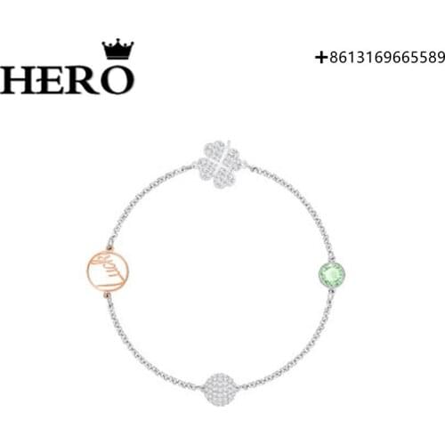 HERO Original Copy High Quality 1:1 SWA Green Eye Platinum-Plated Gold Magnetic Clasp Bracelet With Logo Envelope