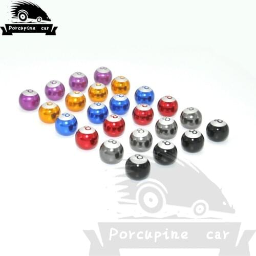 4 pcs/set No. 8 ball Motorcycle Tire Valve Car Covers Caps Valve Tire Air Caps for BMW Honda Chevrolet Hyundai VW Car Styling