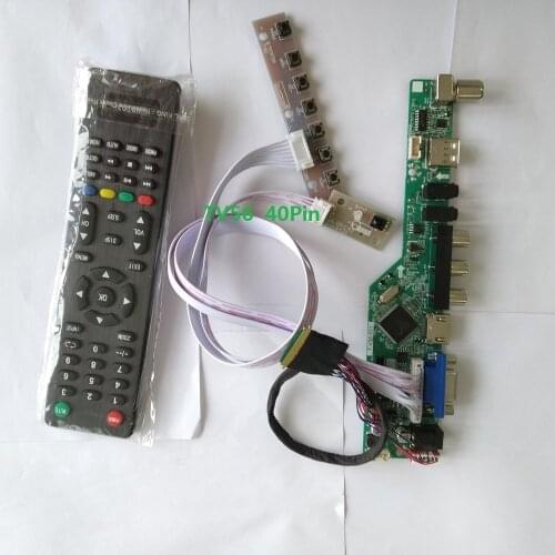 Kit for B156XW02 V6 40pin LVDS LCD LED 1366X768 Panel Screen USB HDMI-compatible TV AV 15.6" VGA remote Controller driver board