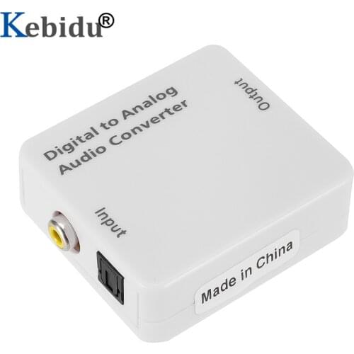 3.5MM Jack 2*RCA Digital to Analog Audio Converter Amplifier Decoder Optical Fiber Coaxial Signal to Analog DAC Spdif Stereo