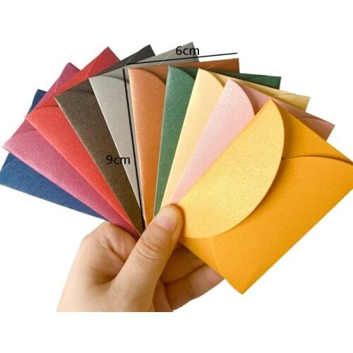 10pcs/lot Colored mini Simple Love Retro Kraft Paper Envelopes Thick cardboard foldable Envelope