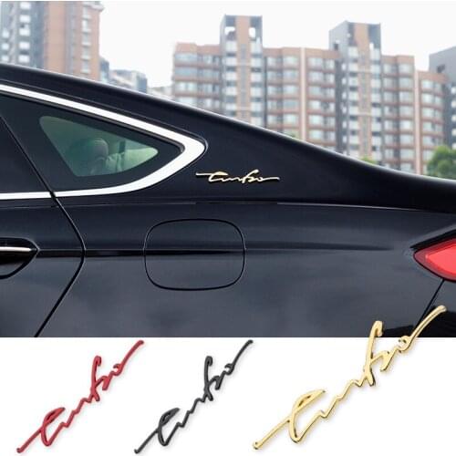 New Design Car Styling Car Turbo Boost Loading Boosting 3D Metal Chrome Zinc Alloy 3D Emblem Badge Sticker Decal Auto Accessory