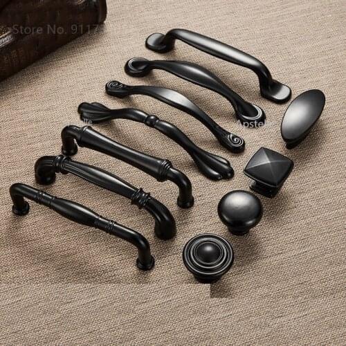 American Style Piano Black Hardware Cabinet Knob Cabinet Handle European Style Garden Cabinet handle Cabinet Knob Door Pull