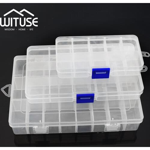3 Sizes Adjustable Plastic Storage Box Jewelry Box Earring Jewelry 24 Compartment Case Container Special Price Storage Holder