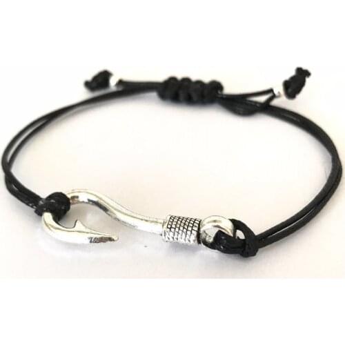 Long distance relationship gift, Hooked Bracelet, Hooked on you, Fish hook bracelet, Couples bracelet,Boyfriend giftpcs