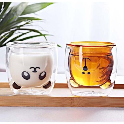 Saingace Double Wall Glass Cups