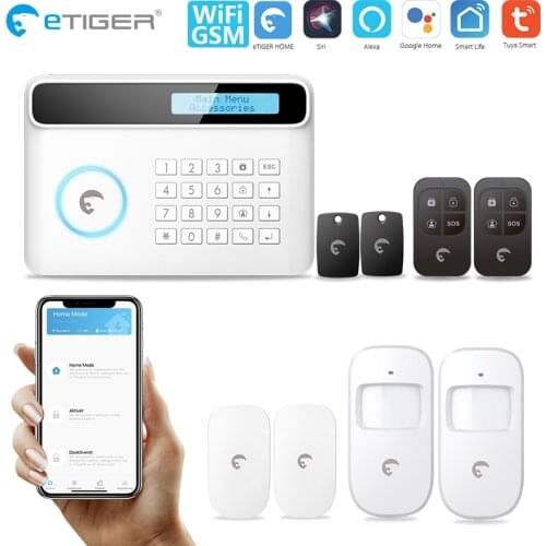 Etiger S4 Plus Tuya Smart WiFi/GSM Security Motion Detector Home Smart SMS Alarm System Home Alarm