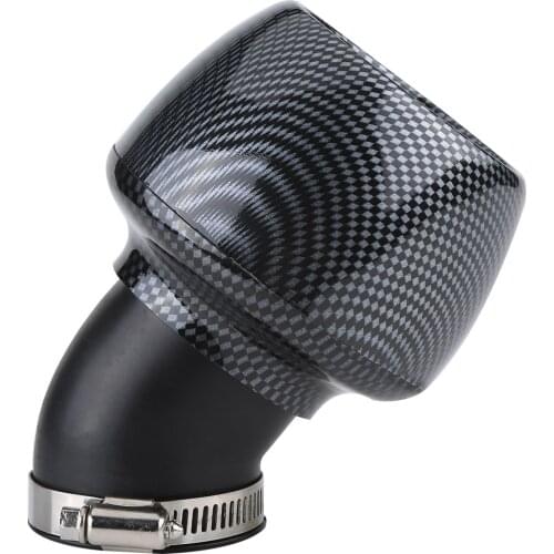 Motorcycles Carbon Fiber Air Filter With Universal Adjustable Hose Clamp Cleaner For 150cc-250cc Motorbike Scooter ATV Dirt Bike