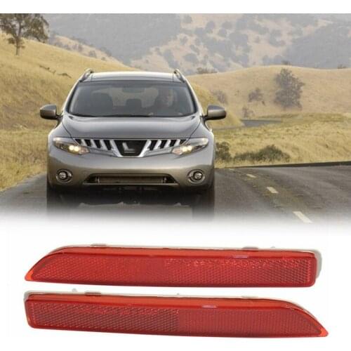 Car Rear Bumper LED Reflector Brake Light Replacement Fits for Nissan Murano 2015-2017 26565-8990B 26560-08990B