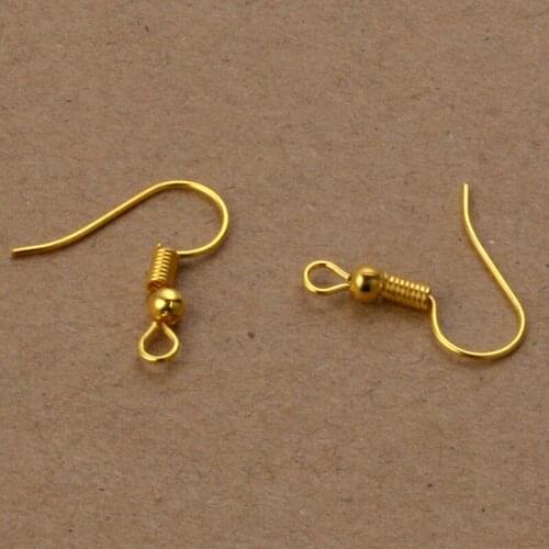 200pcs 20x18mm Gold-color DIY Earring Findings Earrings Clasps Hooks Fittings DIY Jewelry Making Accessories Iron Hook Earwire