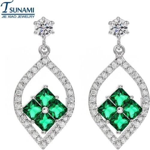 2020 new fashion temperament geometric shape zircon earrings multiple colors girls/women wedding party jewelry gifts ER-131