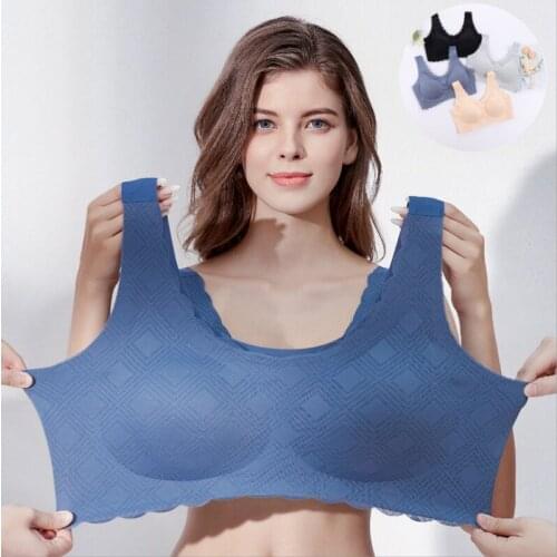 Womens Fashion Latex Underwear No Steel Ring Gather Seamless Vest Style Lace Beauty Back Fitness Sports Bra