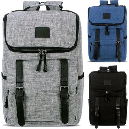 14 15.6 Inch Canvas Lightweight Computer Laptop Notebook Backpack Bags Case School Backpack for Macbook Pro 15 Men Women Student