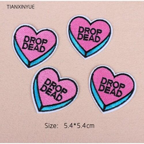 TIANXINYUE 20pcs/lot Love Diamonds patch iron on patch Motif sew on iron on Applique DIY cartoon cloth accessory