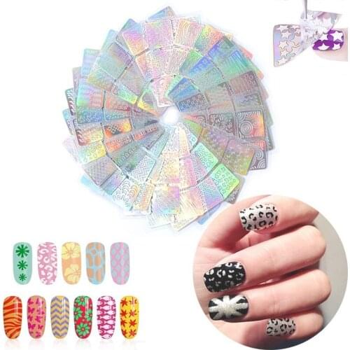 24PCS Hollow Nail Sticker Fashion Self-Adhesive Manicure Sticker Nail Art Accessories Manicure Sticker Laser Pierced Stickers