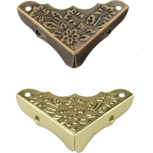 4PCS Kit Metal Book Scrapbooking Albums Menus Folders Corner Corner Notebook Protection Antique Bronze Protectors B8V3