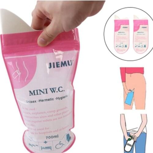 4PCS 700ml Emergency Portable Car Urine Bag Vomit Bags Mini Mobile Toilets Handy Unisex Disposable Urinal Toilet Bag