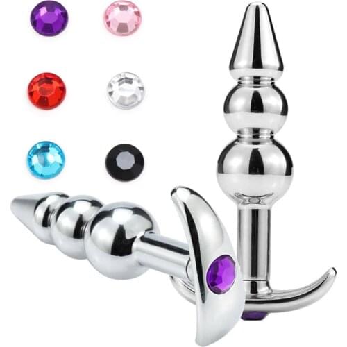 Sex shop Anal toys anal beads Stainless Steel Anal Plug T Shaped Metal Butt Plug Adult Sex Toys For Men Women dropshipping