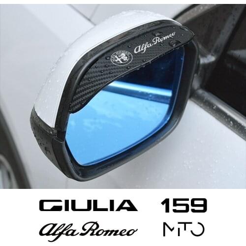Car Rearview Mirror Rain Eyebrow For Alfa Romeo 159 Giulietta Giulia MiTO 156 147 Sportiva Stelvio Auto Accessories Rainproof