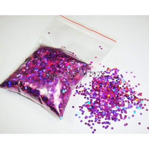 Free Shipping-50g/bag x 2mm(1/12")Laser Purple Glitter Hexagon Paillette Spangles Shape for DIY Nail Art Decoration