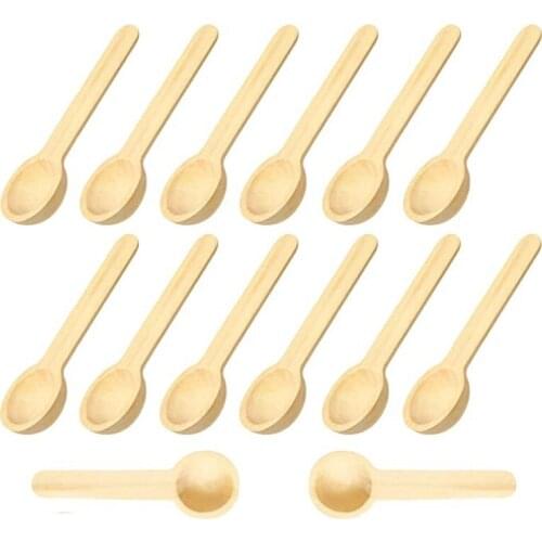 1000Pcs/Lot 4 Size Mini Wooden Spoons Small Wooden Salt Spoons Nature Tasting Spoon Cooking Condiments Spoons for Kitchen