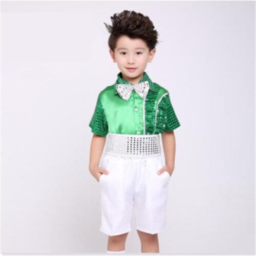 Girl Boy Jazz Dance Latin Dance Primary School Laughing Sequins Costumes Kindergarten Graduation Performance Costume
