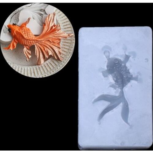 Goldfish Pendant Liquid Silicone Mold DIY Resin Jewelry Making Craft Tool R2LE