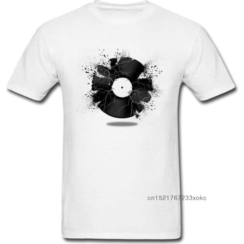 Break The Record T-shirt 80s DJ T Shirt Men Clothing Classic White Tees 3D Tops Band Custom Tshirt Jazz Lover