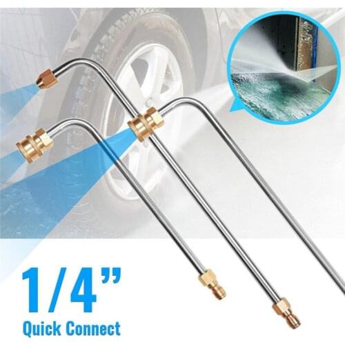 90 Degrees Curved Rod Washer Gutter Cleaner Attachment Pressure for Lance Wand 1/4 Inch Quick Connect