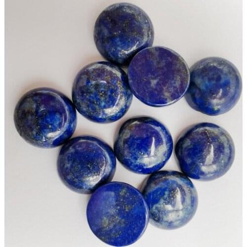 16MM Lapis Stone Round CAB GEM Cabochon Jewelry Bead (10 pcs/lot) H230