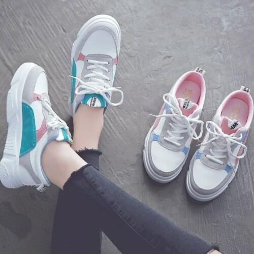 Small white shoes womens foundation, 2019 new Korean version of spring Harajuku students leisure chic street board shoes