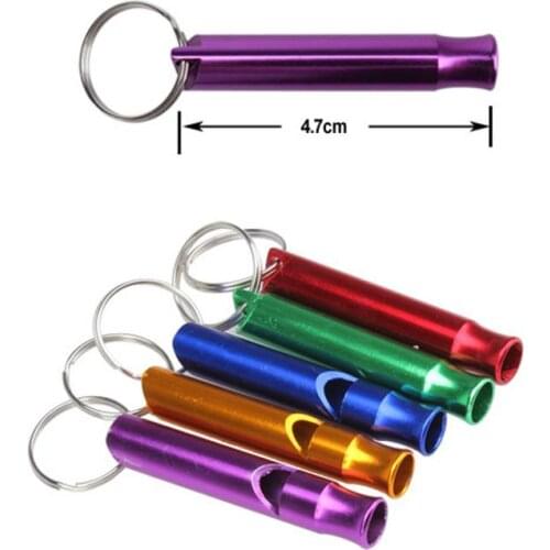 Metal Whistle Pendant With Keychain Keyring For Outdoor Survival Emergency