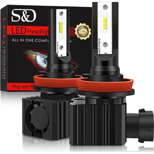 Mini H1 H4 H7 H11 LED Car Headlights Bulbs HB3 9005 HB4 9006 LED H3 H8 Fog Lamp 6000K Motorcyle Lamps H4 LED Light ZES Chip