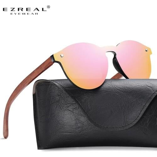 EZREAL Sunglasses Men Brand Designer Travel Goggles Sun Glasses Vintage Wooden Leg Eyeglasses Fashion Sunglasses Women Male