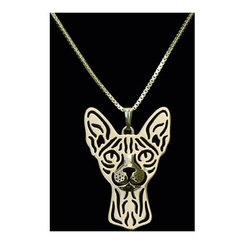 New fashion Sphynx cat necklace cat pendant jewelry golden colors plated 12pcs/lot