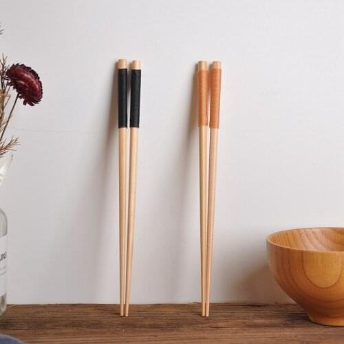 6 Pairs Chopsticks Reusable Japanese Chinese Korean Wood Chop Sticks Hair Sticks Dishwasher Safe