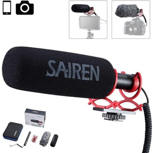 Professional Interview Shotgun Audio Video Record Microphone for iPhone IOS Android DSLR Camera Supercardioid Mic