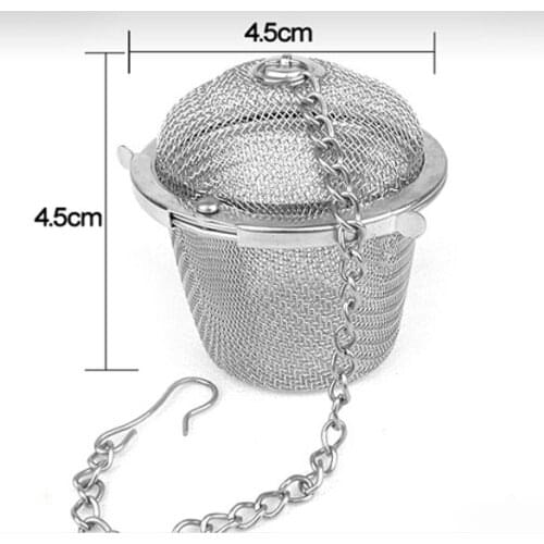 Stainless Steel Mesh Tea Infuser Reusable Tea Strainer Loose Teapot Leaf Spice Filter Tea Strainer Infusor Mesh Tool Accessories
