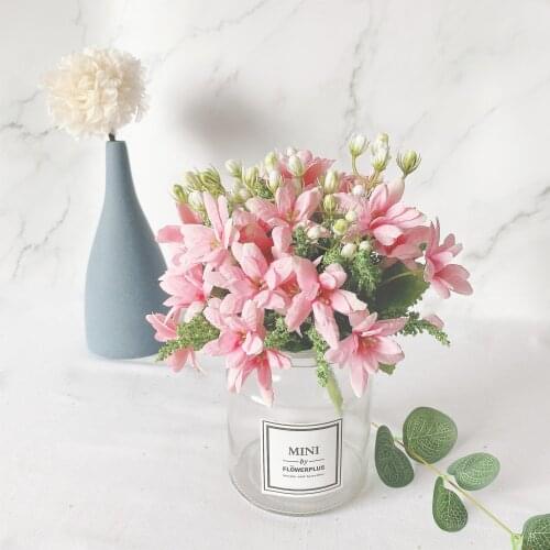 15 head wedding decoration silk flowers orchid Magnolia wedding artificial flowers for home decoration 2020