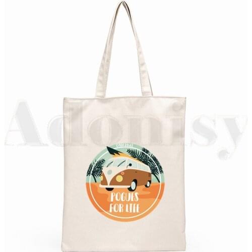 Outer Banks Pogue Life Hipster Print Shopping Bags Girls Fashion Casual Package Hand Bag