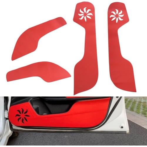High Quality Door Anti Kick Pad Cover Trim Film Sticker PU Leather fit for Honda Civic 10th 2020 2019 2018 2017 2016