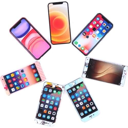 1PC 1:12 Dollhouse Miniature Mobile Phone Model Toys Pretend Toy Decoration Doll House Accessories