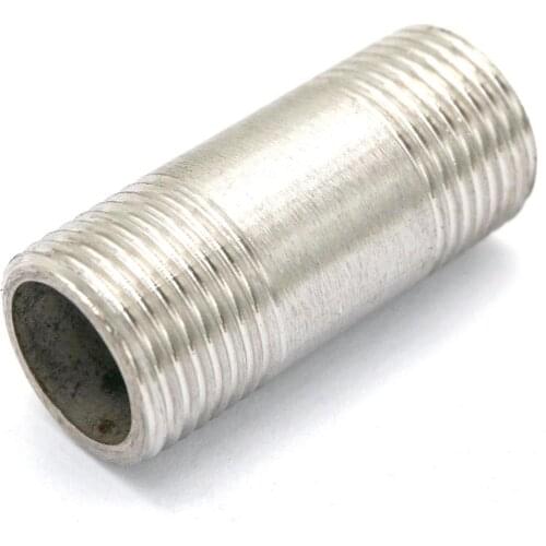 3/8" BSP Equal Male Thread Barrel Nipple 304 Stainless Pipe Fitting Connector Coupler water oil air