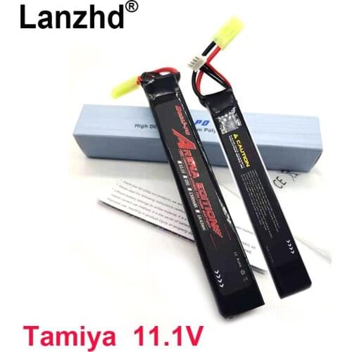 4PCS 11.1V 1300mAh Lipo Battery for Water Gun Mini Airsoft BB Air Pistol Electric Toys Guns Parts battery with Tamiya Plug
