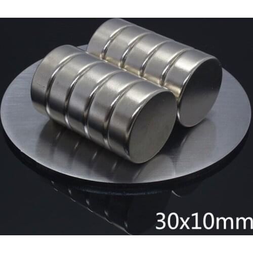 5pcs Neodymium Magnet Powerful Super Strong Permanent Magnet 30 x 10 mm N35 Small Round Rare Earth Neo fridge Electromagnet