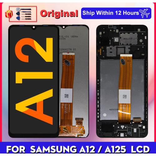 6.5" Original For Samsung Galaxy A12 LCD A125F SM-A125F A125 Display Touch Screen Digitizer For Samsung A12 Screen Replacement