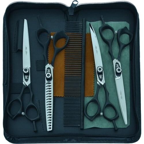 7.0" Top Quality Professional Pets Grooming Scissors Japan 440C Animals Cutting Shears Dogs Thinning Tijeras Comb Forceps B0058A