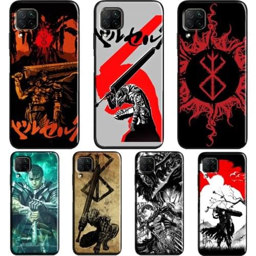Anime Berserk Guts Case For Huawei P30 Pro P20 P40 Lite Mate 20 10 P Smart 2019 2021 Nova 5T Honor 8X 9X 10i