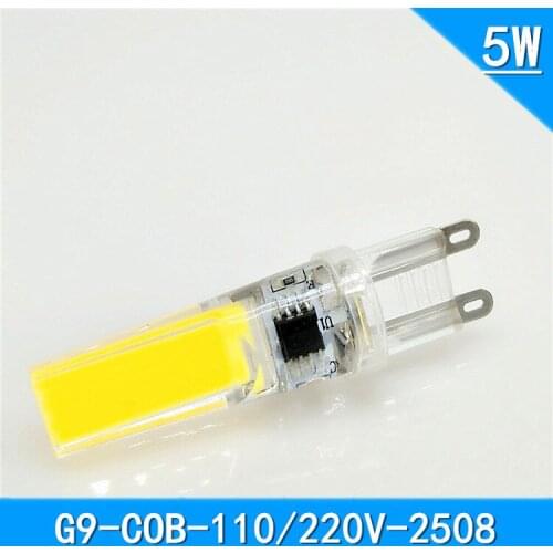 50pcs/100pcs Dimmable Led G9 COB Corn Light 5W 2508 chip replace Chandelier led bulb lighting AC110V 120v / 220V 230v